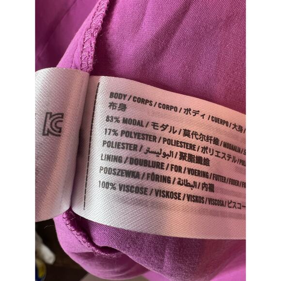 Abercrombie & Fitch High-Neck Column Midi Dress in Orchid Size Large - Picture 15 of 16